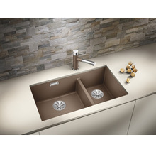 Spüle Blanco SUBLINE 430/270-U 755 x 460 mm felsgrau 523152 1 Spülbecken Ohne Tropffläche Becken rechts