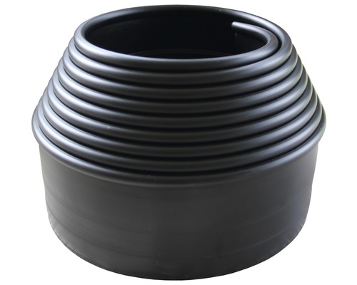 Beeteinfassung B-Edge Smart 600 x 10 x 1 cm schwarz Schwarzer Pflanztopf mit gerippter Textur
