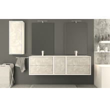 Waschtischunterschrank Baden Haus Bellagio BxHxT 70 x 51 cm x 46 cm Frontfarbe grau glanz-thumb-2