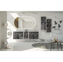 Waschtischunterschrank Baden Haus Bellagio BxHxT 70 x 51 cm x 46 cm Frontfarbe schwarz glanz 54867