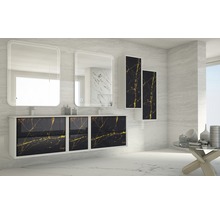 Waschtischunterschrank Baden Haus Bellagio BxHxT 70 x 51 cm x 46 cm Frontfarbe schwarz glanz-thumb-5