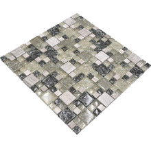 Mosaikfliese aus Glas und Stein