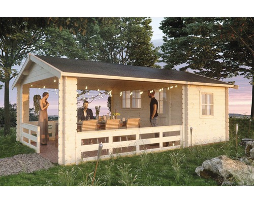 Terrassenhaus SKAN HOLZ Alicante mit Fußboden 380 x 613 cm natur-0