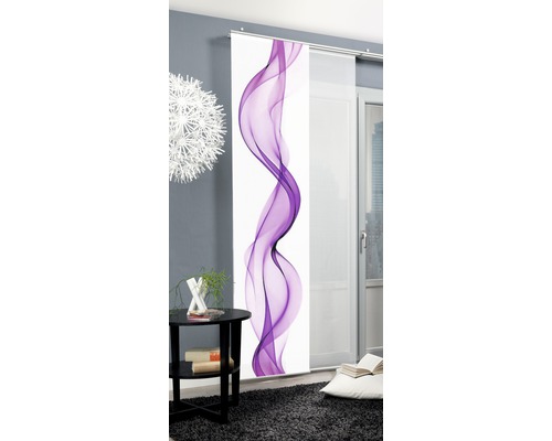 Raumszene mit Schiebegardine mit abstraktem Muster