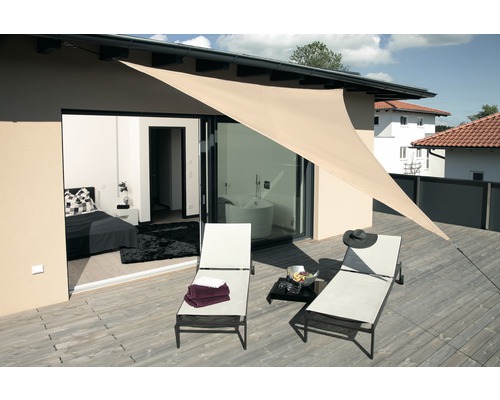 Windhager Dreiecksonnensegel 3,6 x 3,6 x 3,6 m, aus wasser- und windabweisenden PES 180 g/m², khaki