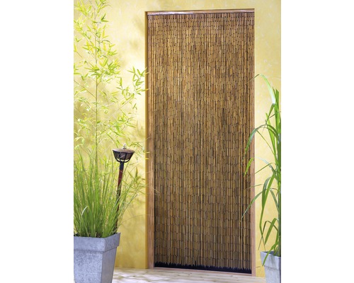 Dekorative Bambusvorhang-Tür mit Pflanzen