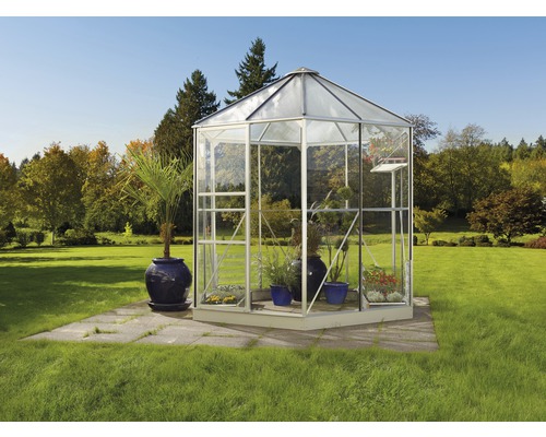 Gewächshaus Vitavia Hera 4500 Einscheibensicherheitsglas/ Hohlkammerplatten 3/6 mm 212x253 cm Aluminium Gewächshaus Vitavia Hera 4500 Einscheibensicherheitsglas/ Hohlkammerplatten 3/6 mm 212x253 cm Aluminium