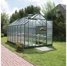 Gewächshaus mit Pflanzen im Garten