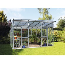 Gewächshaus Vitavia Aphrodite 11500 Einscheibensicherheitsglas/ Hohlkammerplatten 3/10 mm 275x396 cm Aluminium