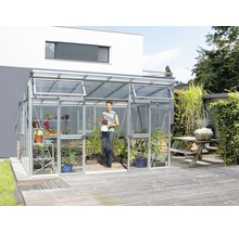 Gewächshaus Vitavia Aphrodite 11500 Einscheibensicherheitsglas/ Hohlkammerplatten 3/10 mm 275x396 cm Aluminium