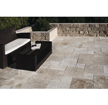 FLAIRSTONE Travertin Terrassenplatten Roma römischer Verband Set = 1,48 m²-thumb-4