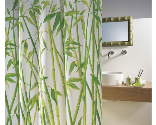 Duschvorhang spirella Bambus Textil 120 x 200 cm