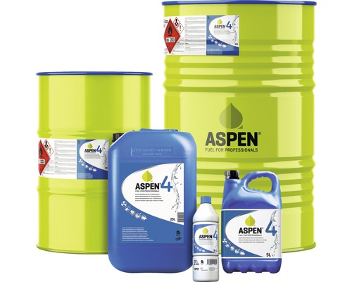 Verschiedene Gebindegrößen Aspen 4 Alkylatbenzin für Profis