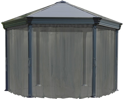 Gartenpavillon mit Vorhängen