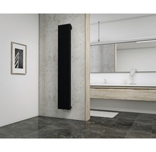SCHULTE Designheizkörper London 1800x295 mm pearl schwarz matt mit Mittelanschluss H2418028 72