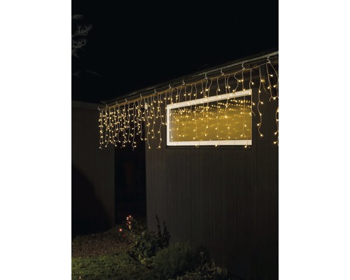 10m LED Lichtervorhang Eisregen Warmweiß – 400 LEDs, 8 Modi, IP44 Wasserdicht Für Weihnachten & Garten