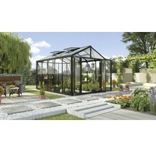 Gewächshaus Vitavia Zeus Comfort 10000 Einscheibensicherheitsglas/ Hohlkammerplatten mit Bodenprofil 258,4x390,8 cm schwarz