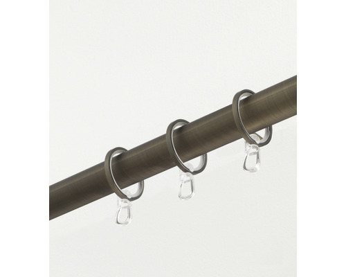 Gardinenstange mit Gardinenringen und Gleitern