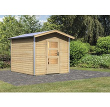 Holzgartenhaus mit Tür und Flachdach