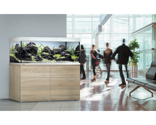 Aquariumkombination mit Unterschrank im modernen Büro