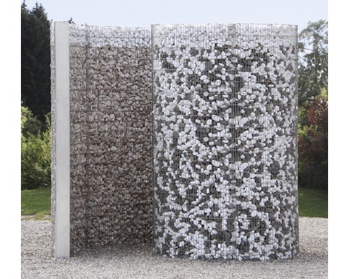 Schneckendusche, Umkleidekabine bellissa Gabione 230 x 180 x 210 cm Gabionenwand mit Steinfüllung im Außenbereich