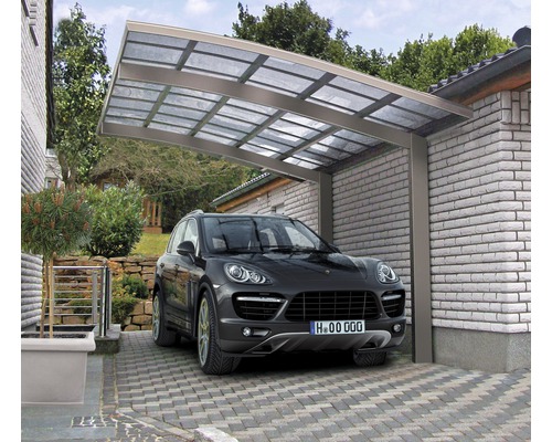 Einzelcarport KRB Skiatsu mit Hitze-, UV- und Hagelschutz 270x500 cm urban grau-0