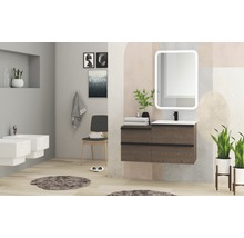 Waschtischunterschrank Baden Haus Qube Breite 60 cm Esche dunkel 55056