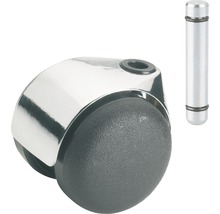 Tarrox Doppelrolle für normale Böden Kunststoff schwarz bis 40 kg, EN 12529 mit 8 mm Stift