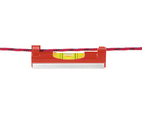 Schnurwasserwaage, rote Kunststofffassung