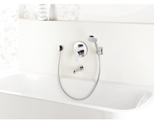 Hansgrohe Croma 100 Handbrause – Großer Brausekopf Mit 3 Strahlarten & QuickClean Anti-Kalk
