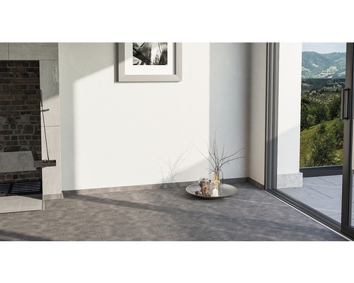 Innenraum mit Grillstelle, Bild, Dekoration und Blick ins Grüne