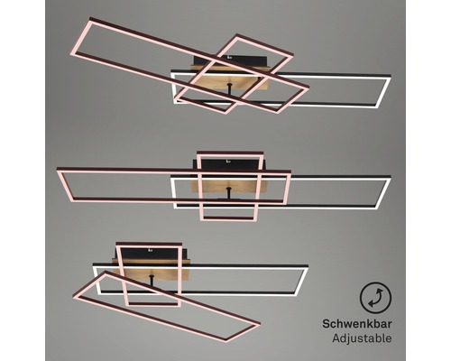 LED Deckenleuchte CCT dimmbar Metall-Holz 55W 4400 lm | HORNBACH