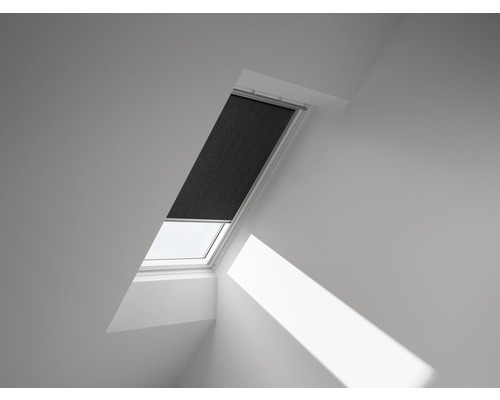 VELUX Sichtschutzrollo schwarz uni manuell Rahmen aluminium RFL Y45 4069S