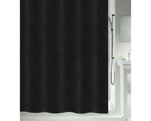 Duschvorhang spirella Georges schwarz 180 x 200 cm