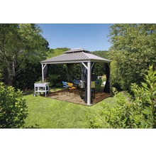 Pavillon SOJAG Messina 12x16 inkl. Moskitonetz 473 x 353 cm champagner