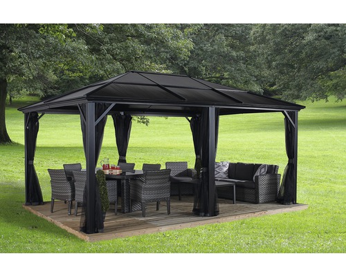 Pavillon SOJAG Meridien 12x16 inkl. Moskitonetz 463 x 343 cm anthrazit