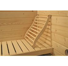 Sauna mit Rückenlehne aus Holz