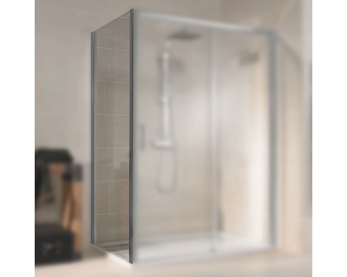 Seitenwand für Schiebetür Schulte Kristall/Trend Breite 90 cm Klarglas Profilfarbe aluminium-0