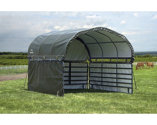 Seitenverkleidung Pferdestalldach ShelterLogic Weidezelt 370 x 370 cm Rückwand und Seitenwände grün