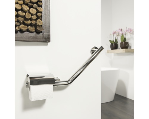 HealthCraft Plus Series Haltegriff & Toilettenpapierhalter In Mattschwarz – Sicherer Halt Mit ADA-Zulassung Bis 227 Kg