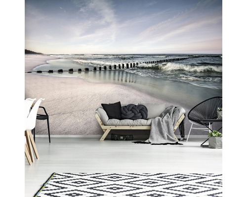Fototapete mit Strandmotiv im Wohnzimmer