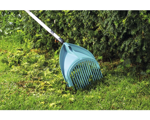 Laubgreifer zum Aufsammeln von Grasschnitt und Blättern im Garten.