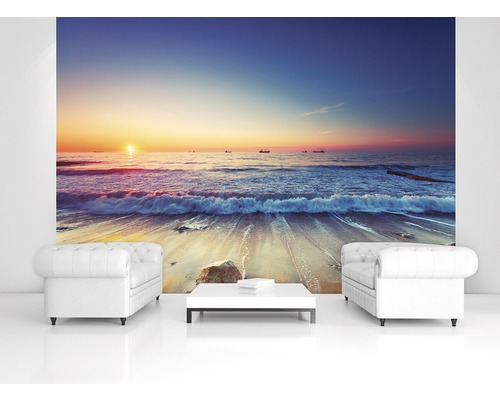 Wandbild mit Meereslandschaft im Wohnzimmer