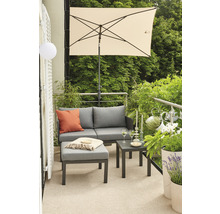 bei Loungeset kaufen Sofa,Tisch,Hocker -Sitzer Grau HORNBACH Garden 2 bestehend Aluminium Siena aus: