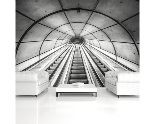Fototapete mit Motiv einer Rolltreppe in einer U-Bahnstation