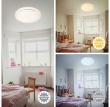 LED Deckenleuchte 23W 2100 lm 3000/4000/6000 K Ø 38 cm weiß + Sternendekor Lichtfarben über Wandschalter schaltbar