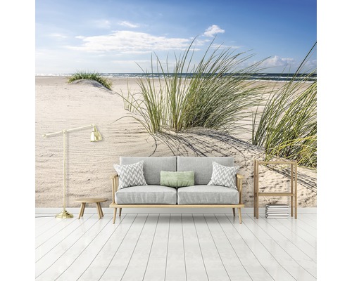 Fototapete mit Strandmotiv im Wohnzimmer