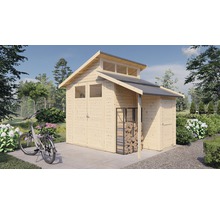 Gerätehaus Konsta Studio Set 2 mit Fußboden 290 x 202 cm natur-thumb-0