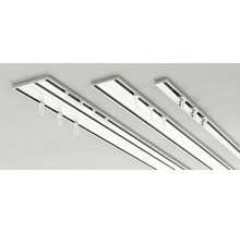 Aluminium-Vorhangschiene weiß 2-läufig 250 cm-thumb-4