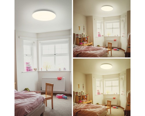 Kinderzimmer mit Deckenleuchte und Fenster
